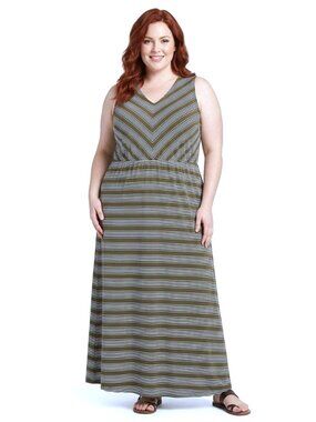 LANE BRYANT Striped Maxi Dress. Plus Size 26/28